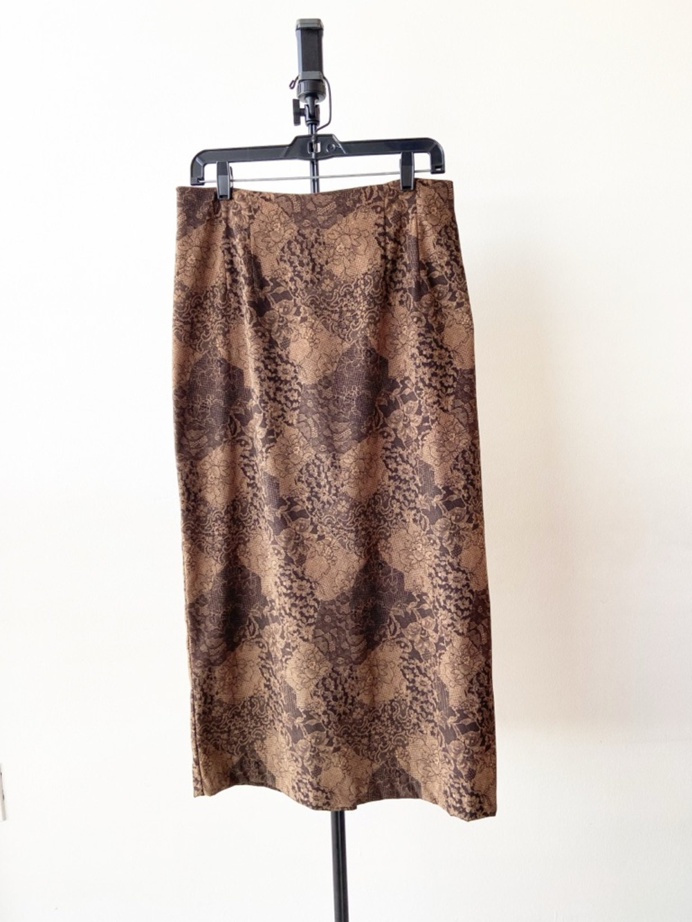 Briggs Brown Floral Maxi Skirt Size 12 (L)